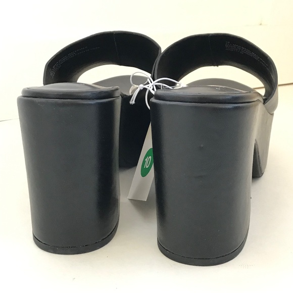 A NEW DAY Ricky Platform Heels High Heeled Sandals Black NWT Women’s Size 10 - Picture 8 of 16